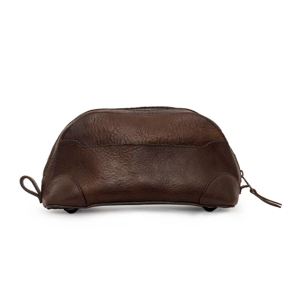 Heritage Leather Stateroom Wash Bag-Bags > Toiletry Bag > Leather-Smoke-Mission Mercantile Leather Goods