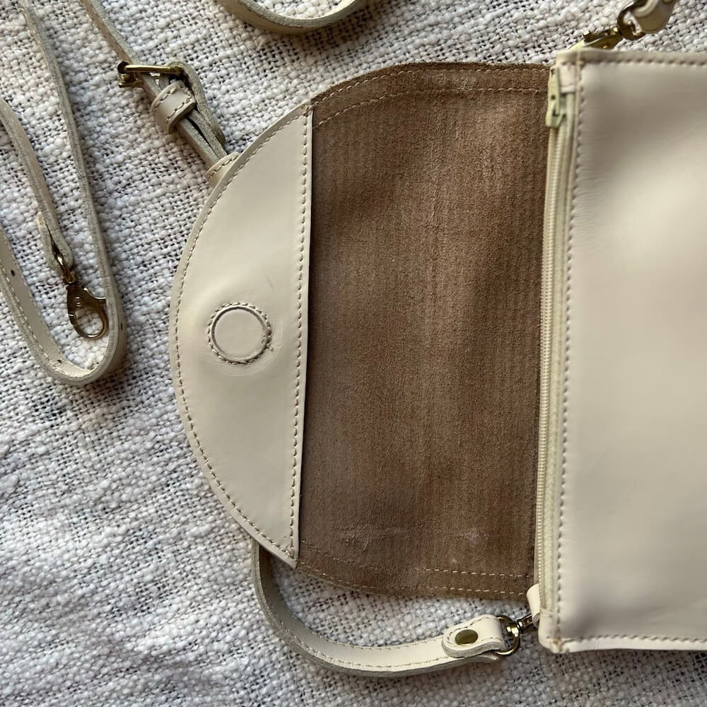 Nisolo Cleo Leather Convertible Crossbody Clutch - Bags > Handbag > Leather-Bone-Mission Mercantile Leather Goods