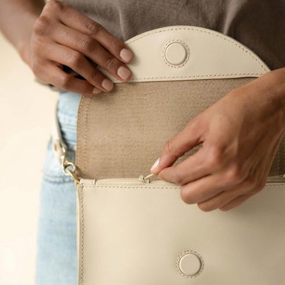 Nisolo Cleo Leather Convertible Crossbody Clutch - Bags > Handbag > Leather-Bone-Mission Mercantile Leather Goods