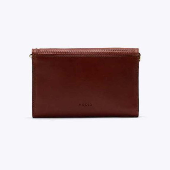 Nisolo Cleo Leather Convertible Crossbody Clutch - Bags > Handbag > Leather-Brandy-Mission Mercantile Leather Goods