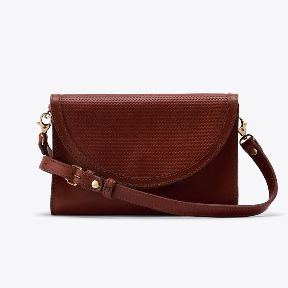 Nisolo Cleo Leather Convertible Crossbody Clutch - Bags > Handbag > Leather-Brandy-Mission Mercantile Leather Goods