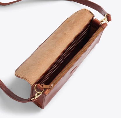 Nisolo Cleo Leather Convertible Crossbody Clutch - Bags > Handbag > Leather-Brandy-Mission Mercantile Leather Goods