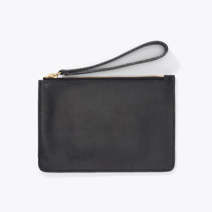 Nisolo GoTo Leather Wristlet Clutch - Accessories > Pouch > Leather-Onyx-Mission Mercantile Leather Goods