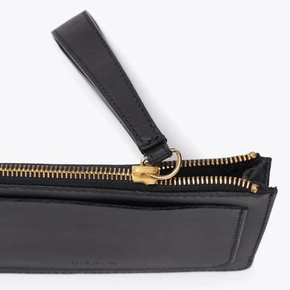Nisolo GoTo Leather Wristlet Clutch - Accessories > Pouch > Leather-Onyx-Mission Mercantile Leather Goods