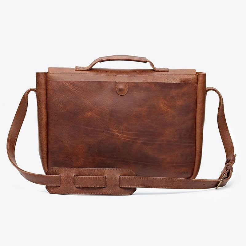 Nisolo Loreto Leather Messenger-Bags > Messenger > Leather-Chestnut-Mission Mercantile Leather Goods