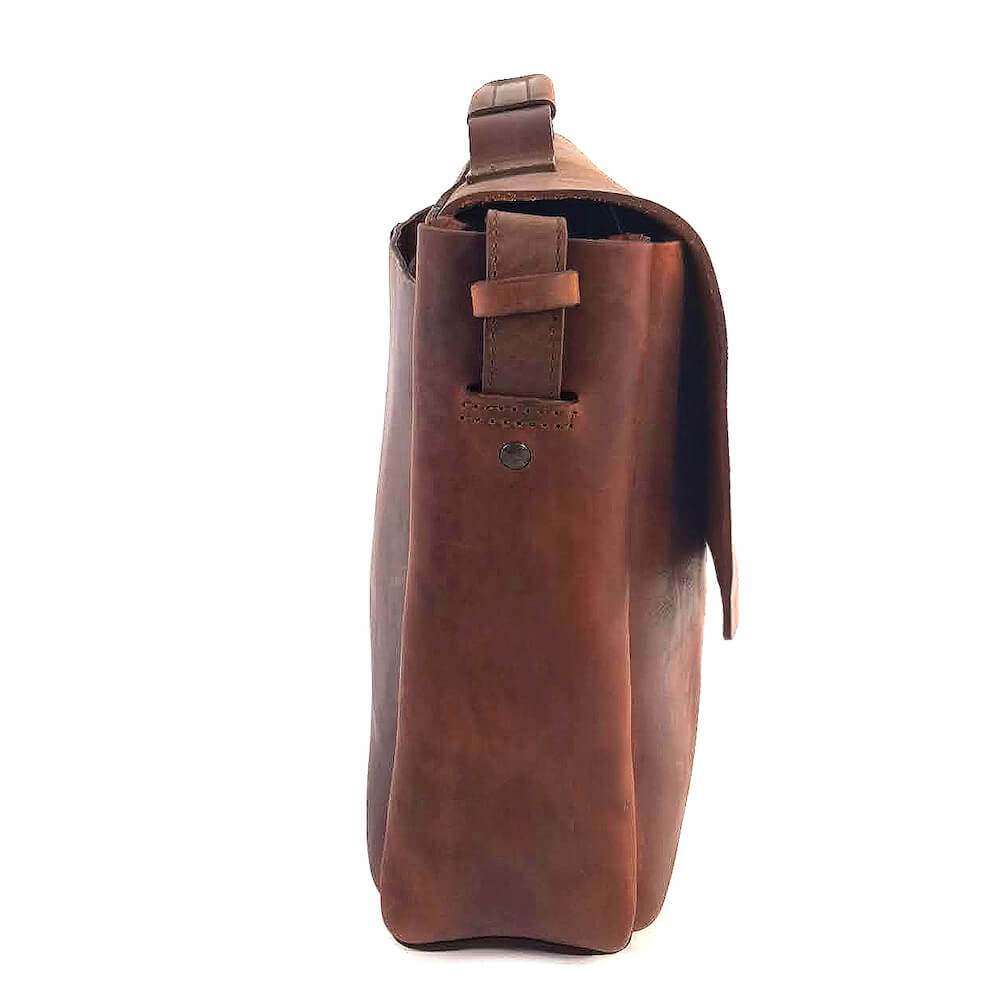 Nisolo Loreto Leather Messenger-Bags > Messenger > Leather-Chestnut-Mission Mercantile Leather Goods