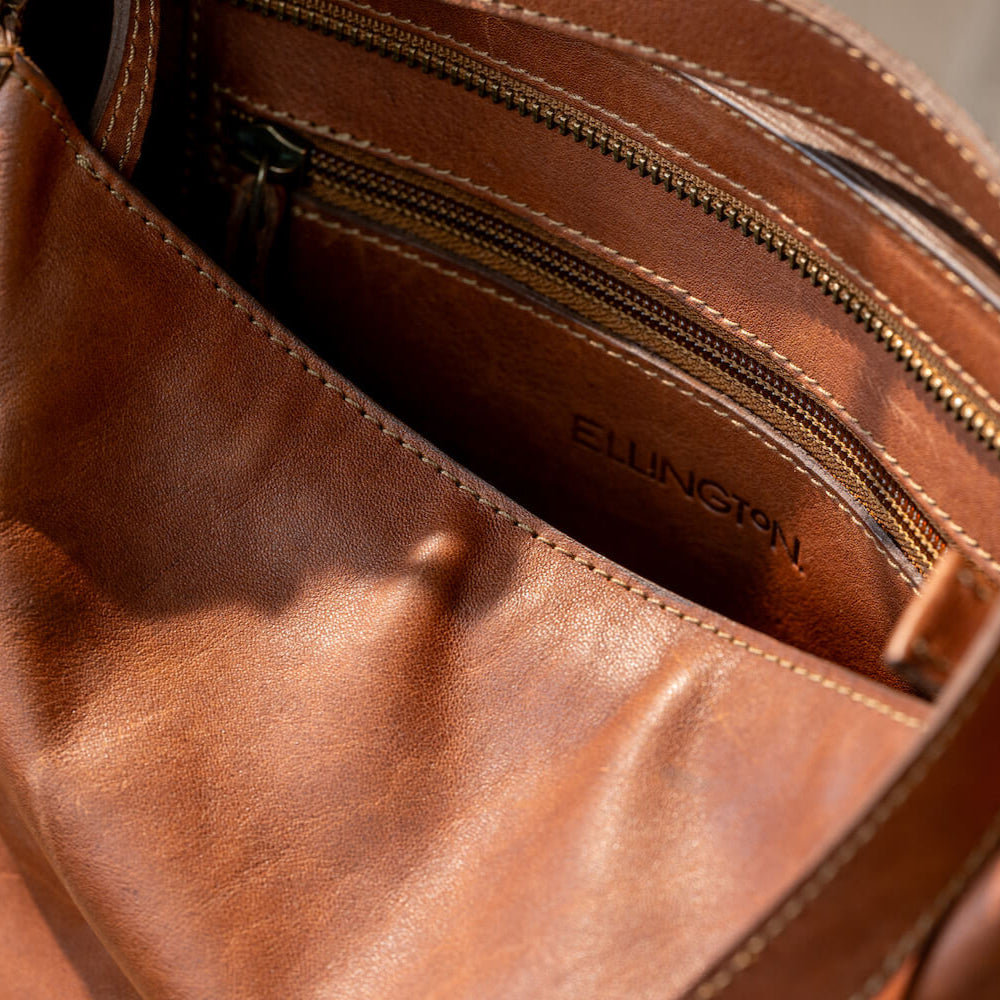 Ellington Leather Crossbody Purse-Bags > Handbag > Leather-Maple-Mission Mercantile Leather Goods