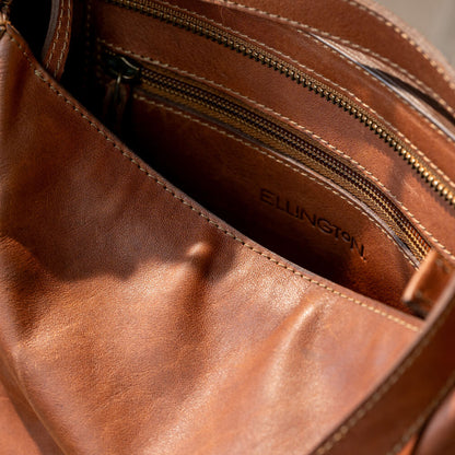 Ellington Leather Crossbody Purse-Bags > Handbag > Leather-Maple-Mission Mercantile Leather Goods