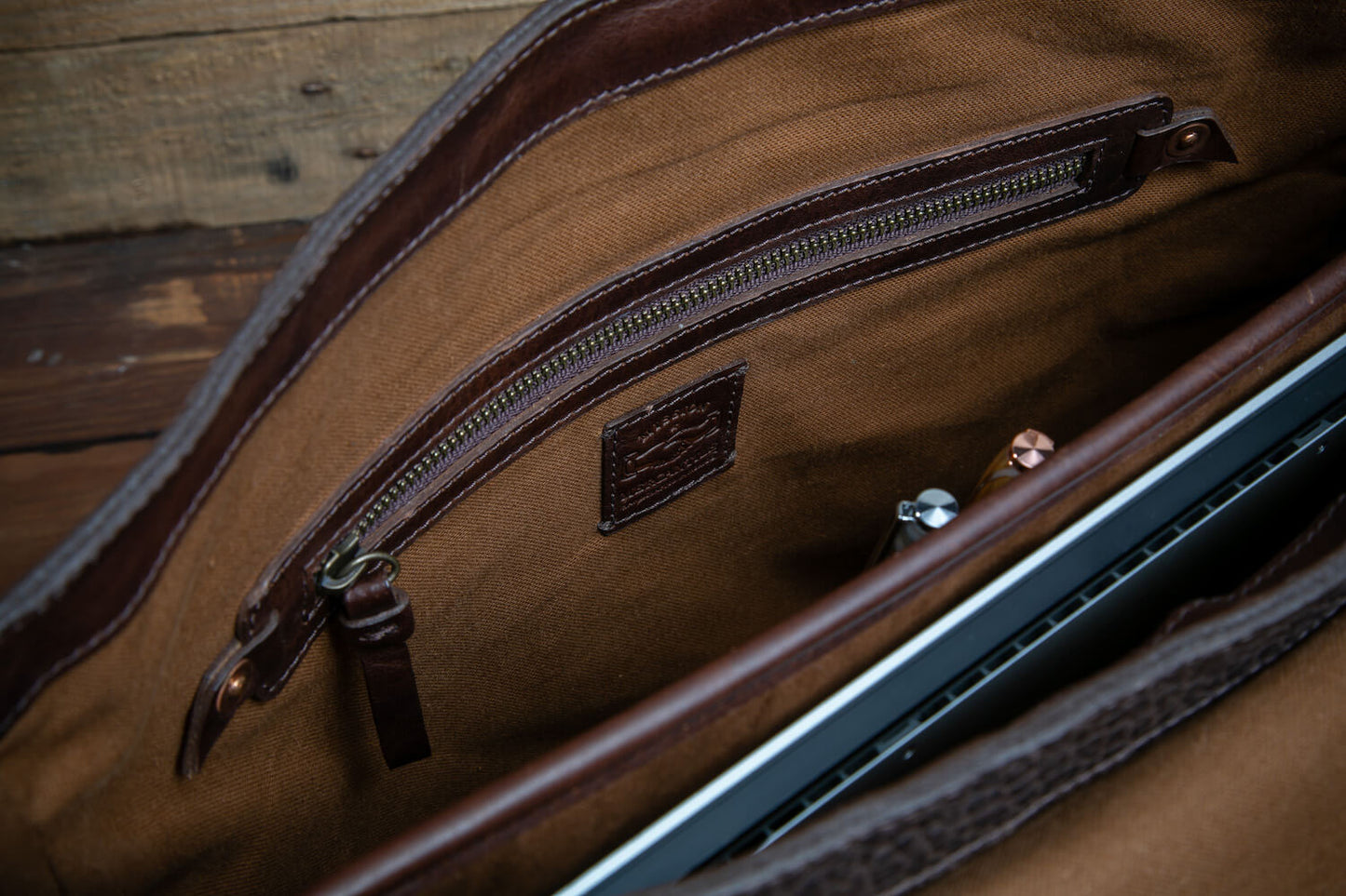 Theodore Leather Messenger-Bags > Messenger > Leather-Espresso-Mission Mercantile Leather Goods