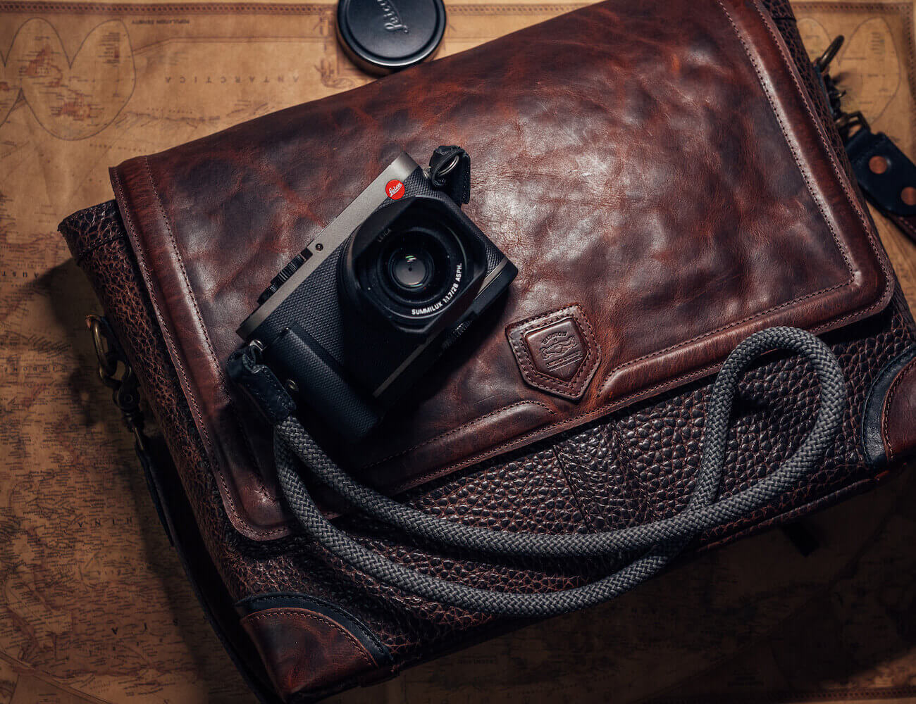 Theodore Leather Messenger-Bags > Messenger > Leather-Espresso-Mission Mercantile Leather Goods