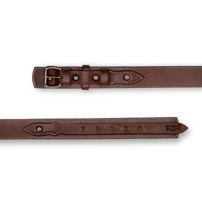 Campaign Leather Ranger Belt > Belts > Leather-Smoke-Medium-Mission Mercantile Leather Goods