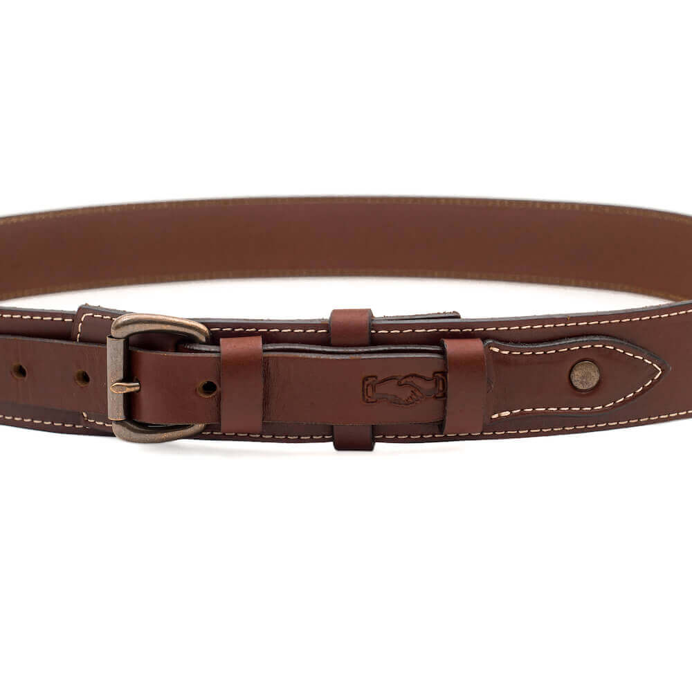 Campaign Leather Ranger Belt > Belts > Leather-Smoke-Large-Mission Mercantile Leather Goods
