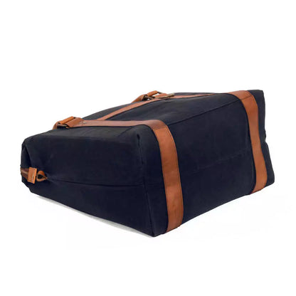 White Wing Waxed Canvas Large Cooler-Accessories > Beverage Carriers & Coolers > Waxed Canvas-Hickory-Navy-Mission Mercantile Leather Goods