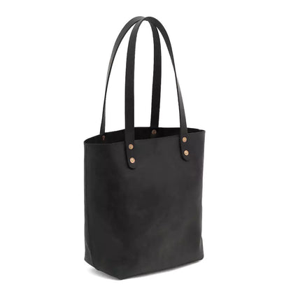 Eden Elevated Leather Tote Bag - Small > Handbag > Leather-Carbon-Mission Mercantile Leather Goods