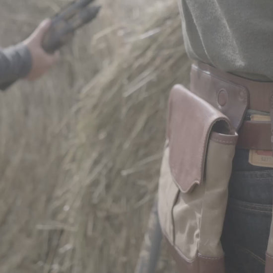 White Wing Waxed Canvas Hunting Bird Bag Trio-Bags > Hunting & Outdoor > Waxed Canvas-Smoke-Forest-Small-Mission Mercantile Leather Goods