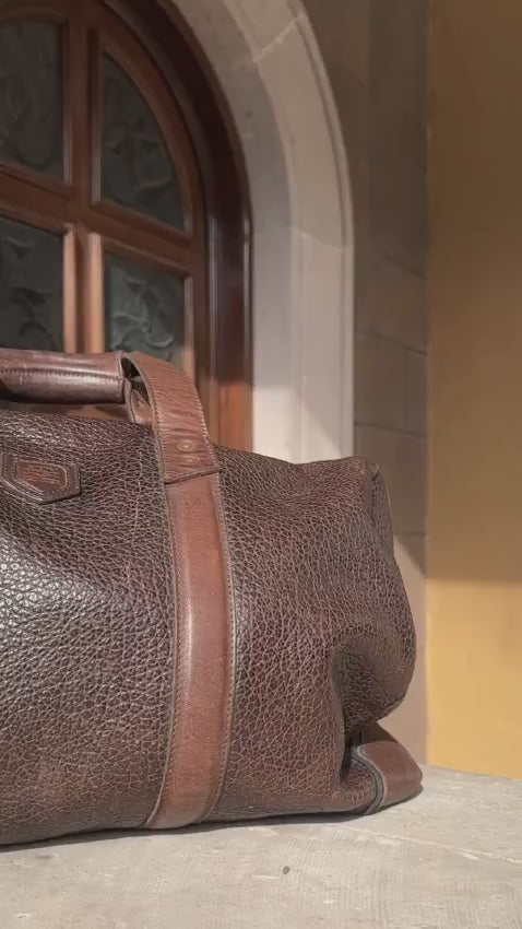 Theodore Leather Duffle Bag-Bags > Duffle Bag > Leather-Espresso-Mission Mercantile Leather Goods