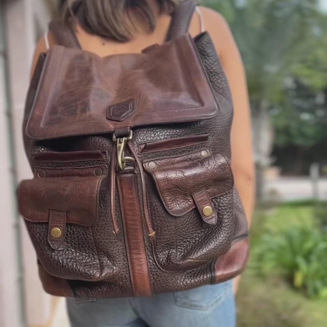 Theodore Leather Backpack-Bags > Backpack > Leather-Espresso-Mission Mercantile Leather Goods