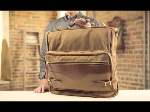 Campaign Waxed Canvas Valet Bag-Bags > Luggage > Waxed Canvas-Smoke-Forest-Mission Mercantile Leather Goods