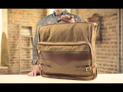 Campaign Waxed Canvas Valet Bag-Bags > Luggage > Waxed Canvas-Smoke-Forest-Mission Mercantile Leather Goods