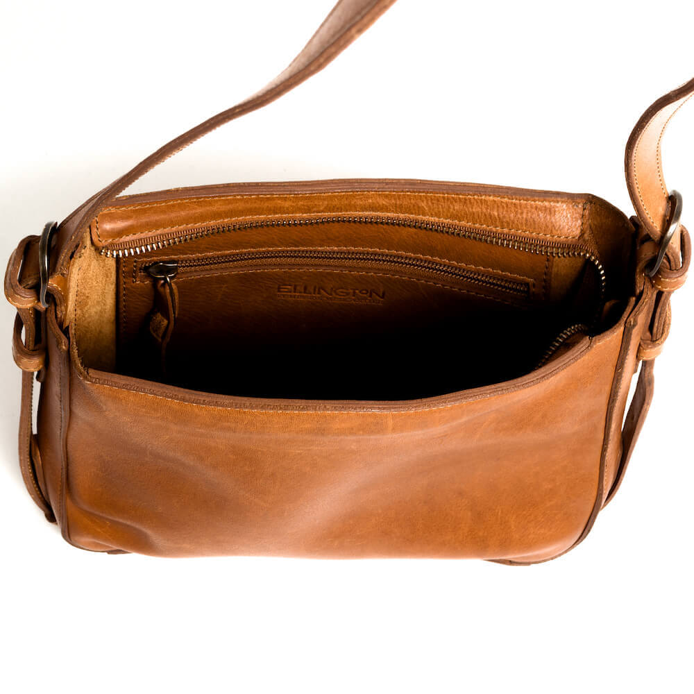 Ellington Leather Crossbody Purse-Bags > Handbag > Leather-Maple-Mission Mercantile Leather Goods