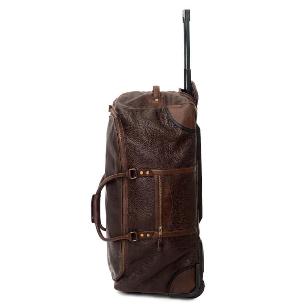 Theodore Leather Large Roller Duffle Bag-Bags > Duffle Bag > Leather-Mission Mercantile-Espresso-Mission Mercantile Leather Goods