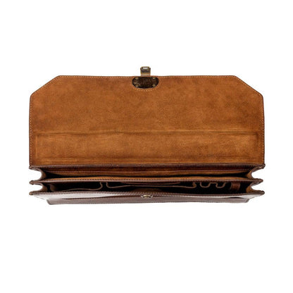 Benjamin Leather Briefcase-Bags > Briefcase > Leather-Hickory-Mission Mercantile Leather Goods