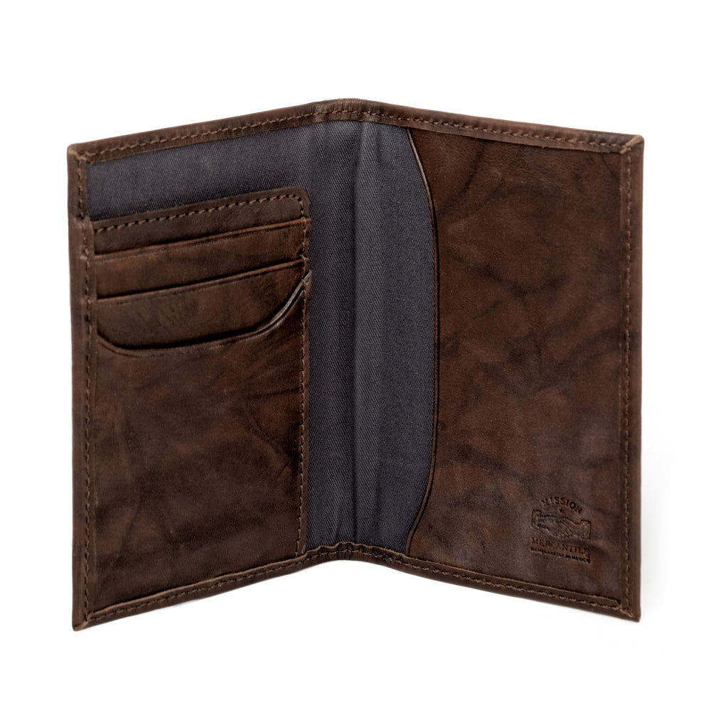 Benjamin Leather Passport Wallet-Accessories > Wallet > Leather-Walnut-Mission Mercantile Leather Goods