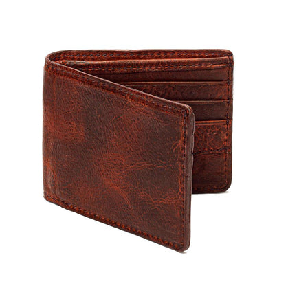 Campaign Leather Bifold Wallet-Accessories > Wallet > Leather-Whiskey-None-Mission Mercantile Leather Goods