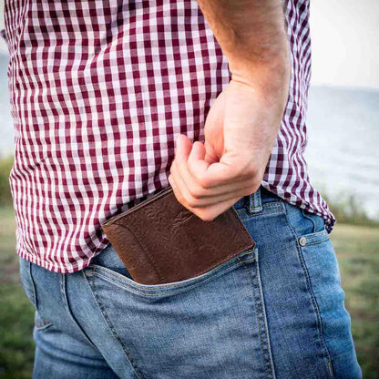 Campaign Leather Bifold Wallet-Accessories > Wallet > Leather-Smoke-None-Mission Mercantile Leather Goods