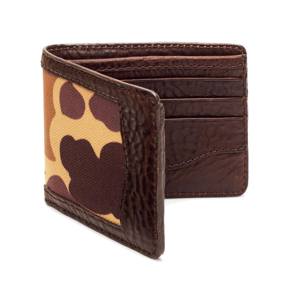 Campaign Leather Bifold Wallet-Accessories > Wallet > Leather-Vintage Camo-Mission Mercantile Leather Goods