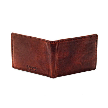 Campaign Leather Bifold Wallet-Accessories > Wallet > Leather-Whiskey-None-Mission Mercantile Leather Goods