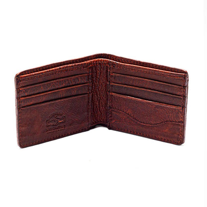 Campaign Leather Bifold Wallet-Accessories > Wallet > Leather-Whiskey-None-Mission Mercantile Leather Goods