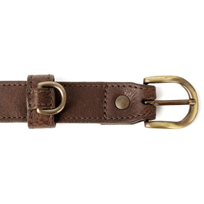 Campaign Leather Dog Collar-Hunting & Outdoor > Pet Collar & Leash > Leather-Smoke-Mission Mercantile Leather Goods