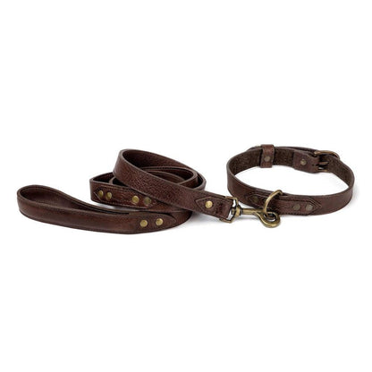 Campaign Leather Dog Leash-Hunting & Outdoor > Pet Collar & Leash > Leather-Smoke-Mission Mercantile Leather Goods