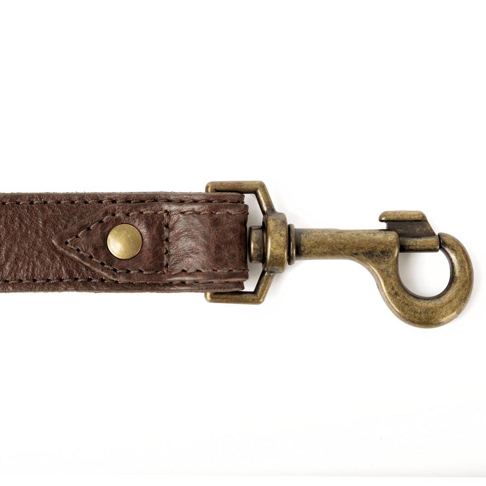 Campaign Leather Dog Leash-Hunting & Outdoor > Pet Collar & Leash > Leather-Smoke-Mission Mercantile Leather Goods