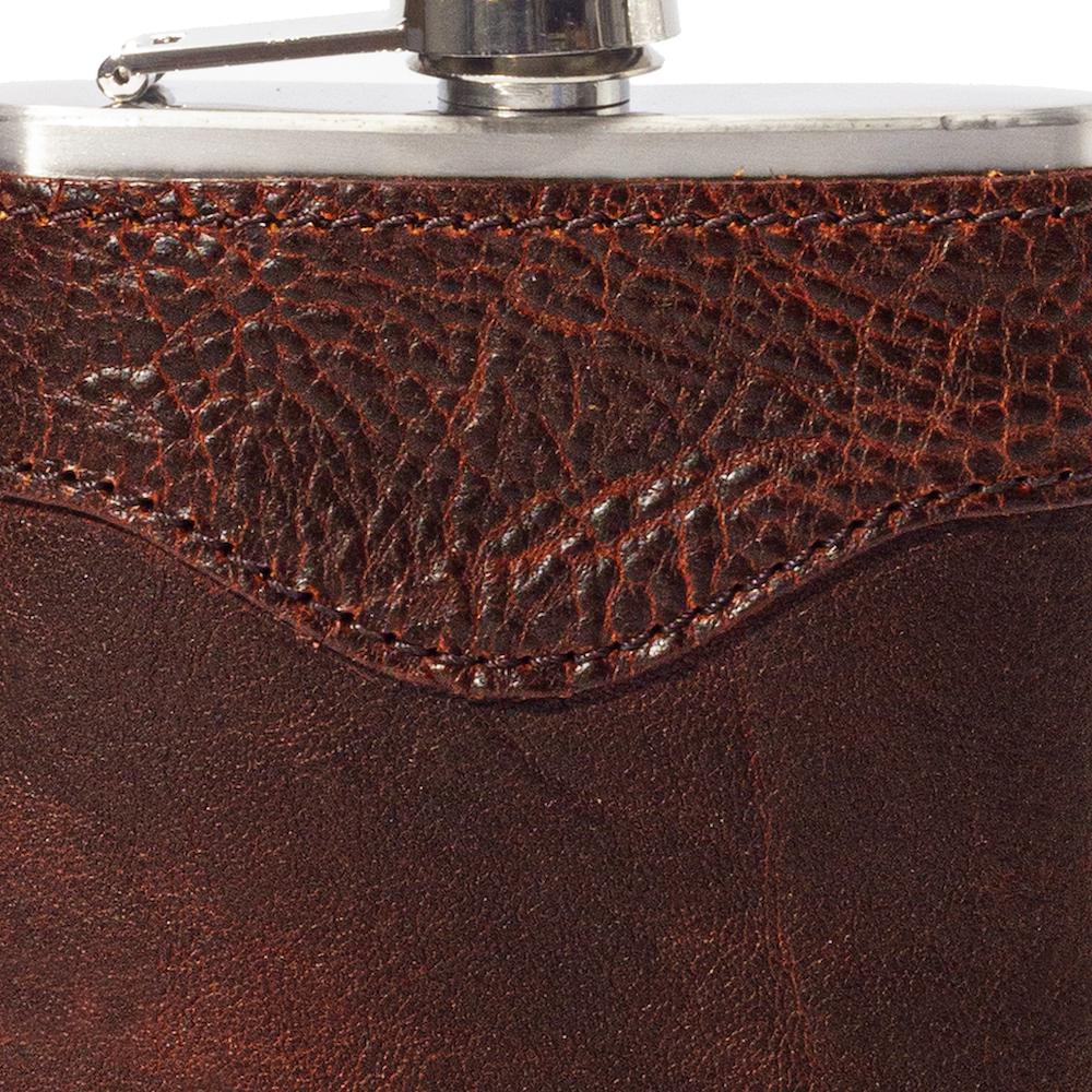 Campaign Leather Flask-Accessories > Beverage Carriers & Coolers > Leather-Whiskey-Mission Mercantile Leather Goods