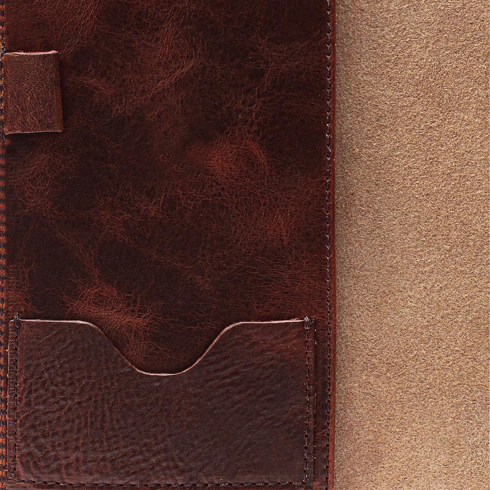 Campaign Leather Journal Cover-Accessories > Office & Tech > Leather-Whiskey-None-Mission Mercantile Leather Goods