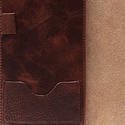 Campaign Leather Journal Cover-Accessories > Office & Tech > Leather-Whiskey-None-Mission Mercantile Leather Goods