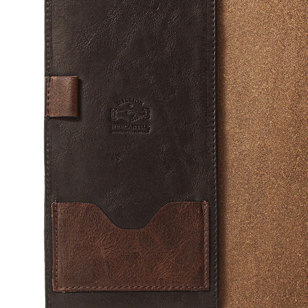 Campaign Leather Journal Cover-Accessories > Office & Tech > Leather-Espresso-None-Mission Mercantile Leather Goods