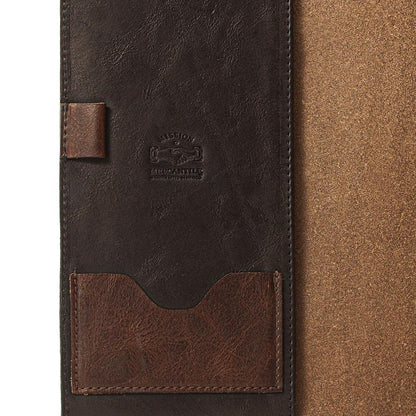 Campaign Leather Journal Cover-Accessories > Office & Tech > Leather-Espresso-None-Mission Mercantile Leather Goods