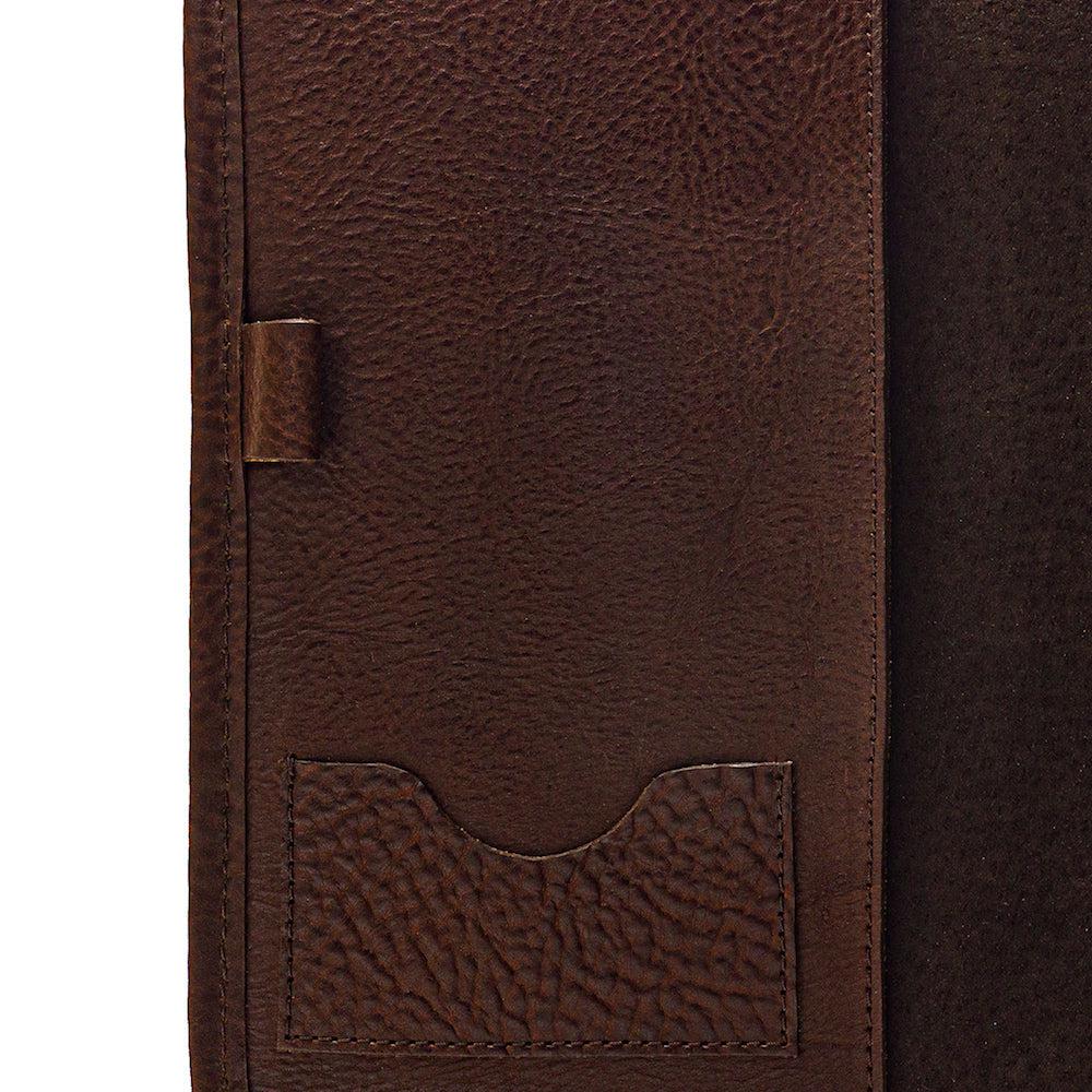 Campaign Leather Journal Cover-Accessories > Office & Tech > Leather-Vintage Camo-Mission Mercantile Leather Goods