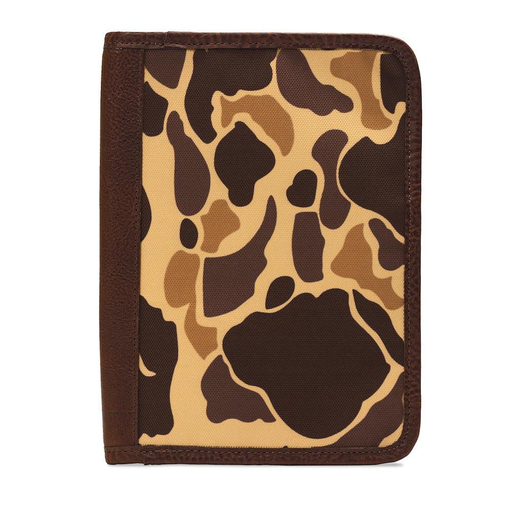 Campaign Leather Journal Cover-Accessories > Office & Tech > Leather-Vintage Camo-Mission Mercantile Leather Goods