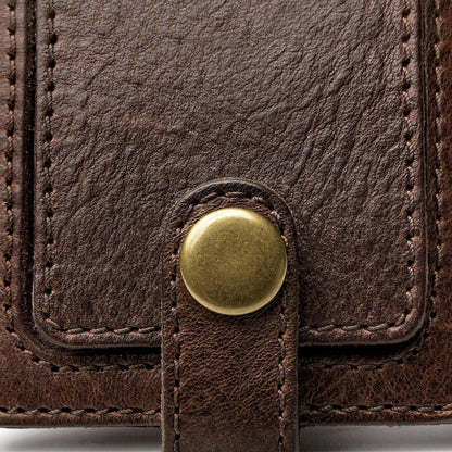 Campaign Leather Luggage Tag-Accessories > Luggage > Leather-Smoke-Mission Mercantile Leather Goods