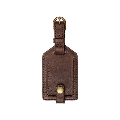 Campaign Leather Luggage Tag-Accessories > Luggage > Leather-Smoke-Mission Mercantile Leather Goods