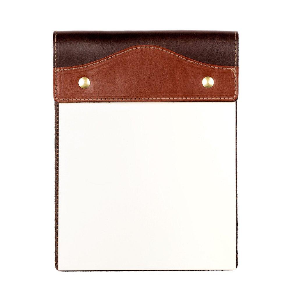 Campaign Leather Notepad with Refill-Accessories > Office & Tech > Leather-Smoke and Chestnut-Mission Mercantile Leather Goods