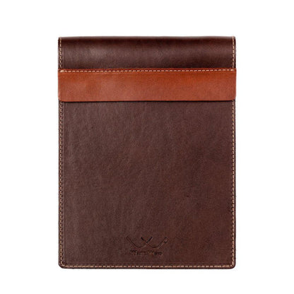Campaign Leather Notepad with Refill-Accessories > Office & Tech > Leather-Smoke and Chestnut-Mission Mercantile Leather Goods
