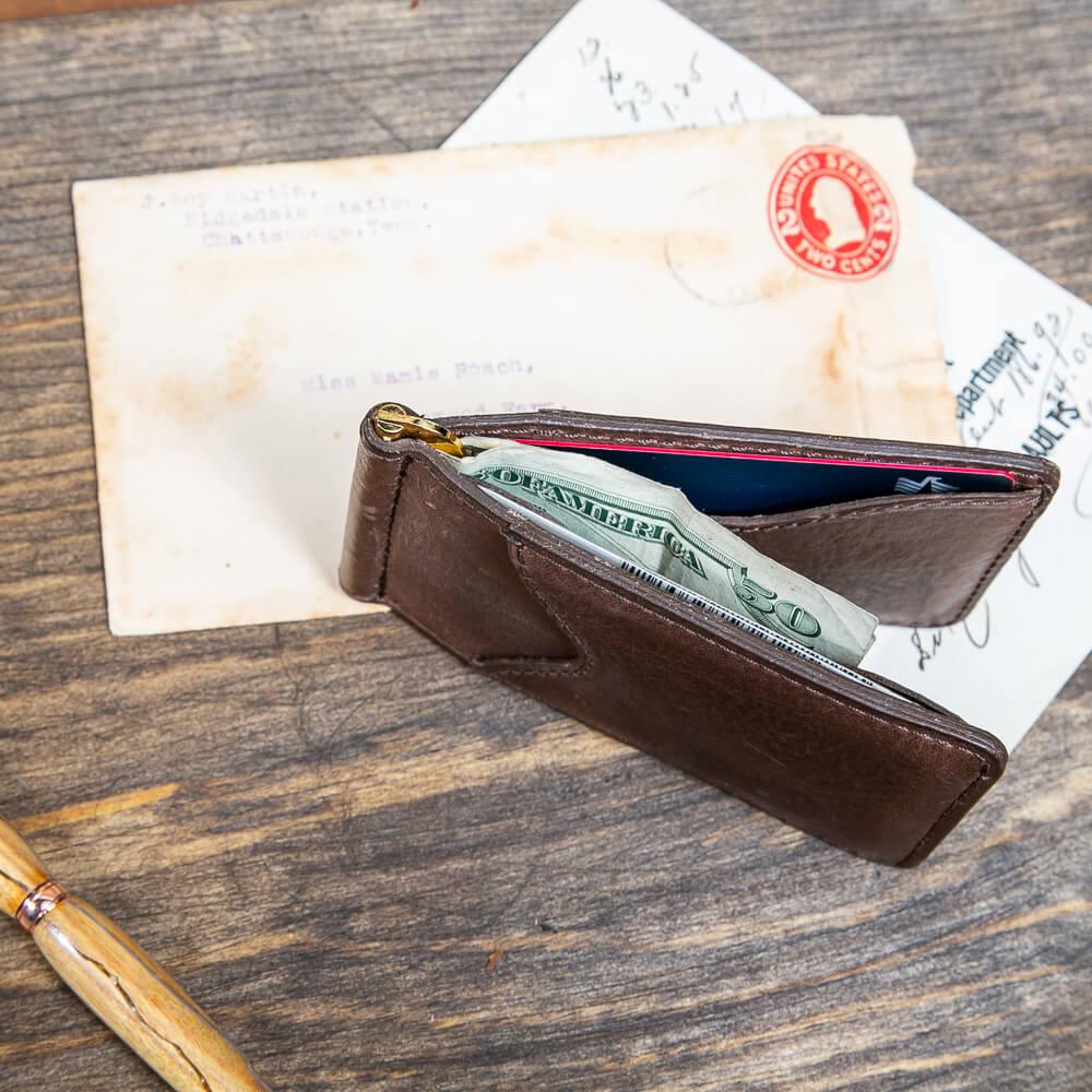 Campaign Leather Small Wallet-Accessories > Wallet > Leather-Smoke-None-Mission Mercantile Leather Goods