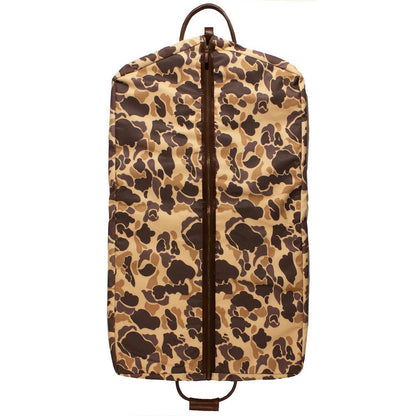 Campaign Waxed Canvas Garment Bag-Bags > Luggage > Waxed Canvas-Smoke-Vintage Camo-Mission Mercantile Leather Goods