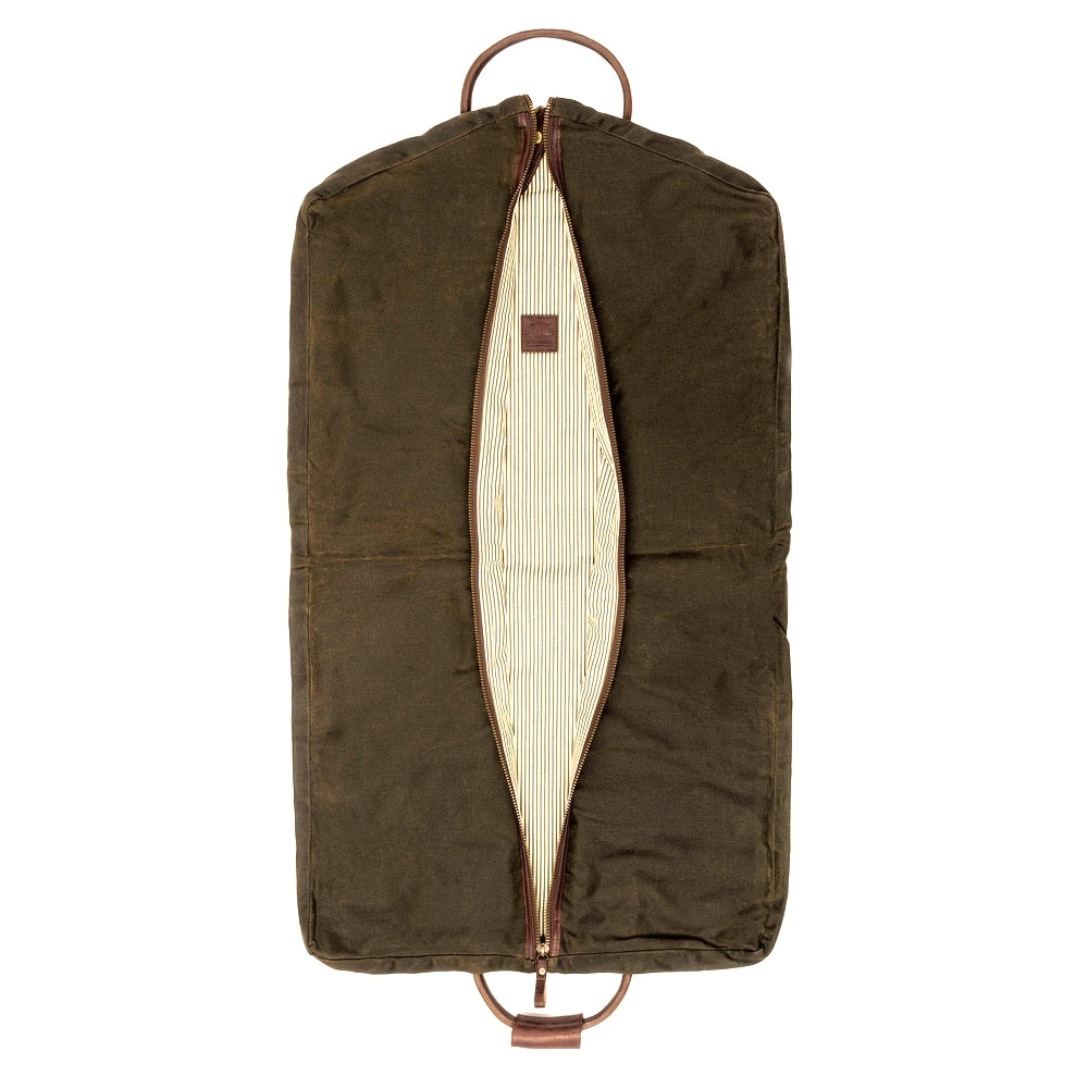 Campaign Waxed Canvas Garment Bag-Bags > Luggage > Waxed Canvas-Smoke-Forest-Mission Mercantile Leather Goods