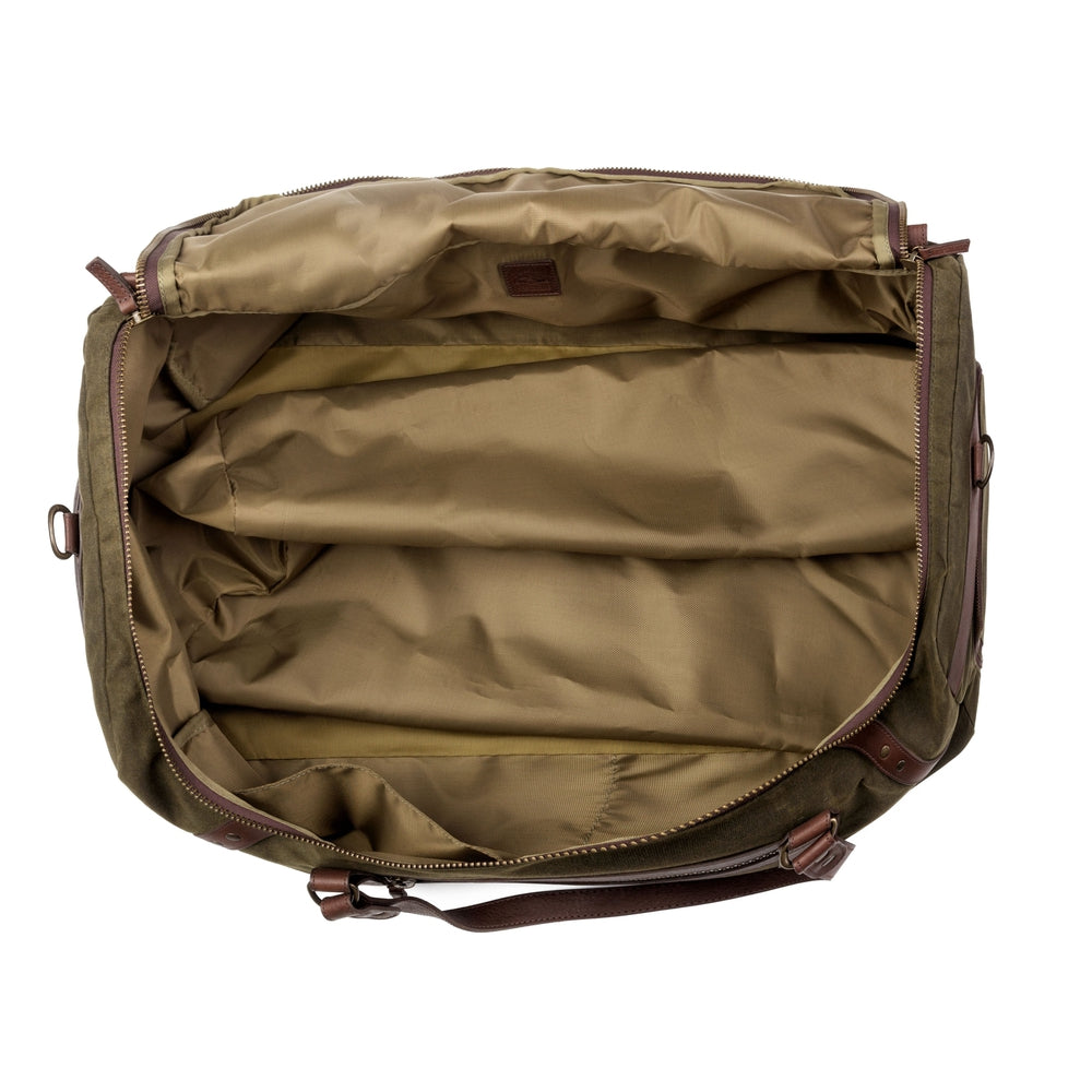 Campaign Waxed Canvas Large Duffle Bag-Bags > Duffle Bag > Waxed Canvas-Smoke-Forest-Mission Mercantile Leather Goods